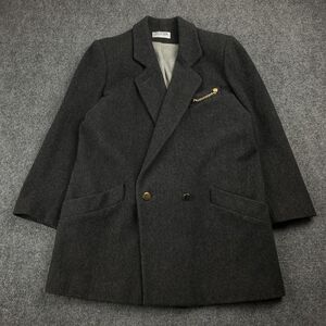 Vintage 80s JG Hook Double Breasted Wool Blazer Jacket Womens XL Charcoal Gray